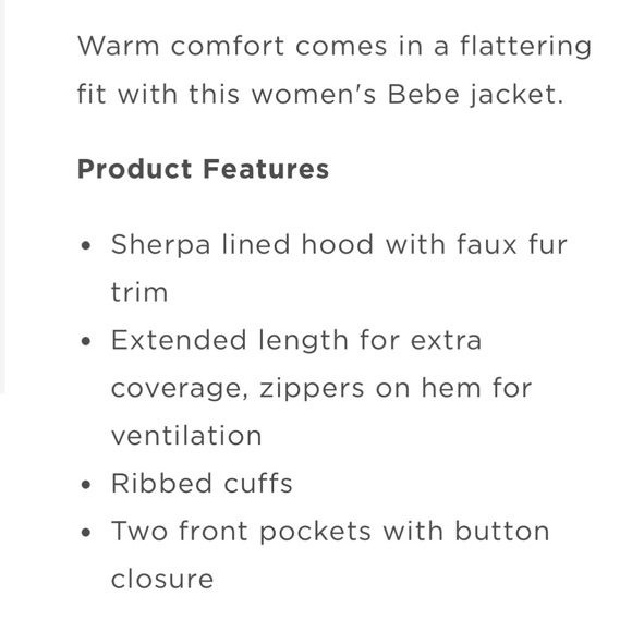 NWT women’s Bebe removable hood puffer jacket, size M - Picture 7 of 9